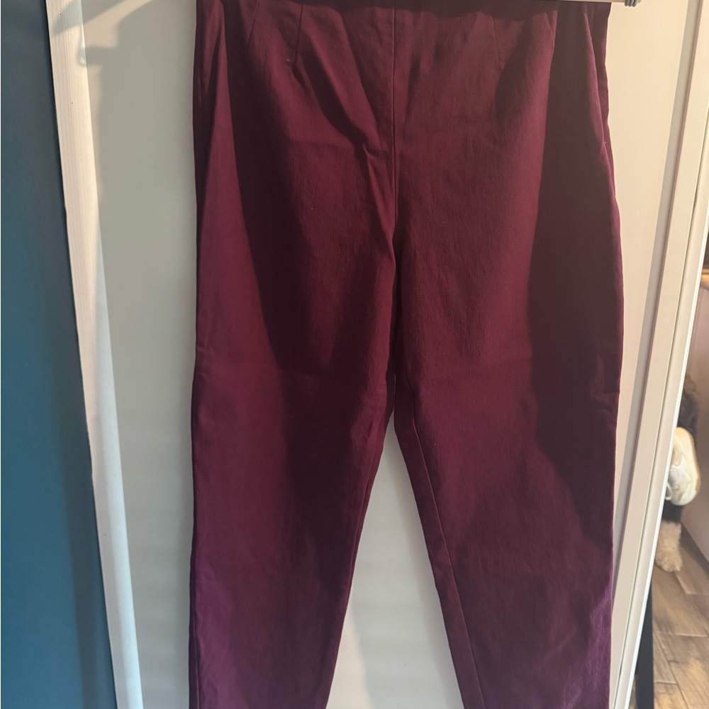 Time and Tru Women's Ankle Pants - Burgundy